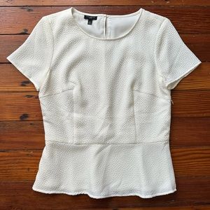 NWOT Talbots Petites pebble texture peplum pullover blouse 2P